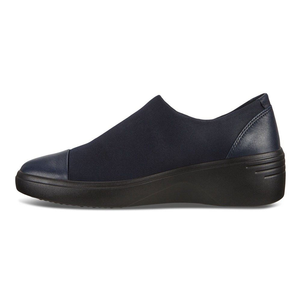 Slip On Mujer - ECCO Soft 7 Wedge - Azul Marino - IGD062735